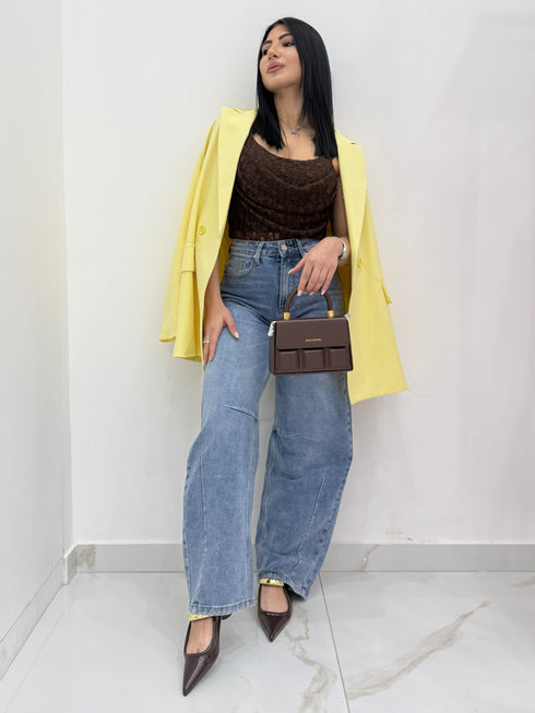 Jeans Ballon a gamba ampia