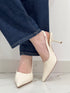 Decollete slingback in vernice