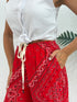 Coordinato Blusa Smanicata e Pantalone Fantasia Bandana