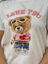 T-shirt Teddy love you