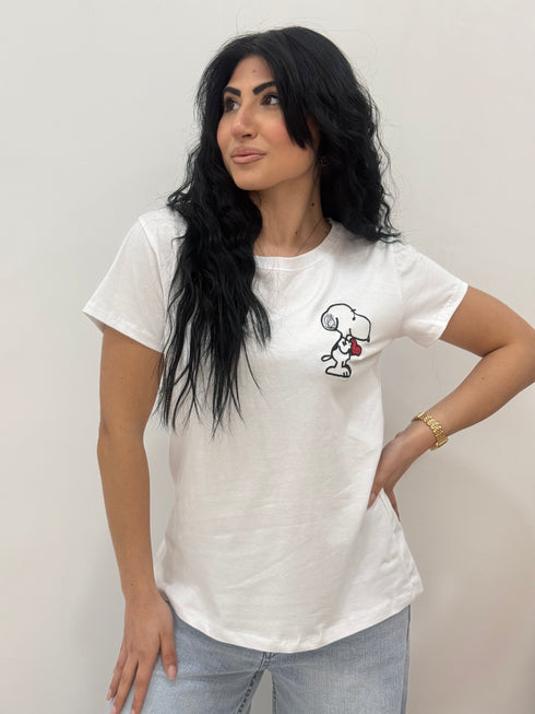 T-shirt Snoopy cuore