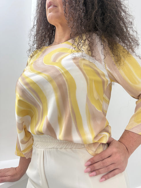 Blusa Ashley astratta