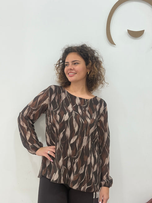Blusa plissettata Blooma