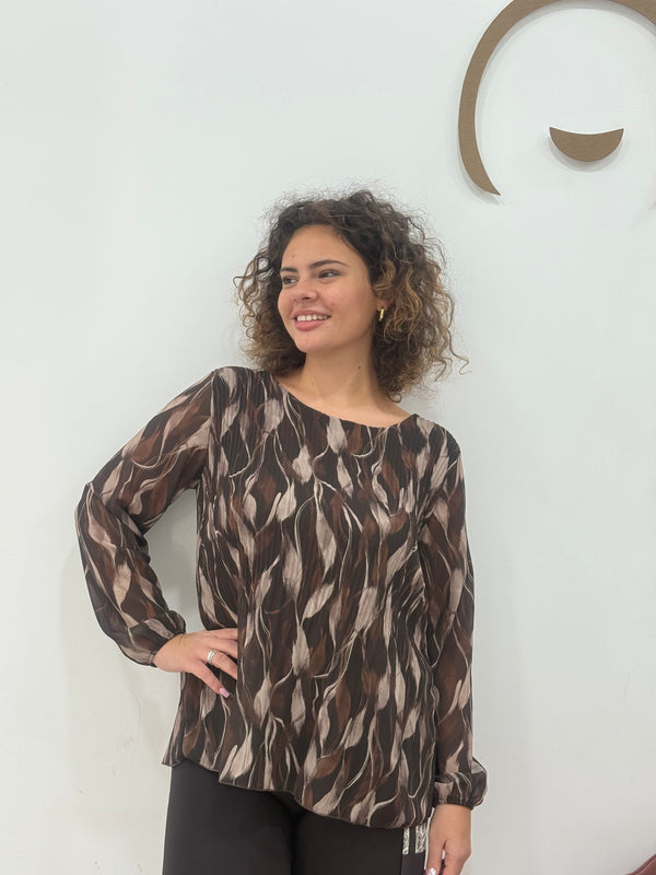 Blusa plissettata Blooma