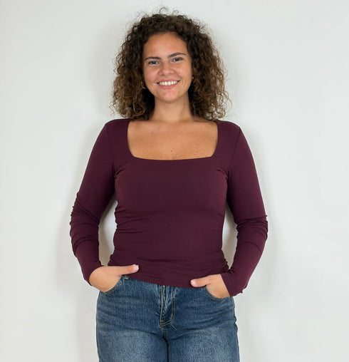 Maglia scollo quadrato Amè