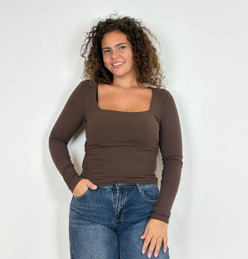 Maglia scollo quadrato Amè