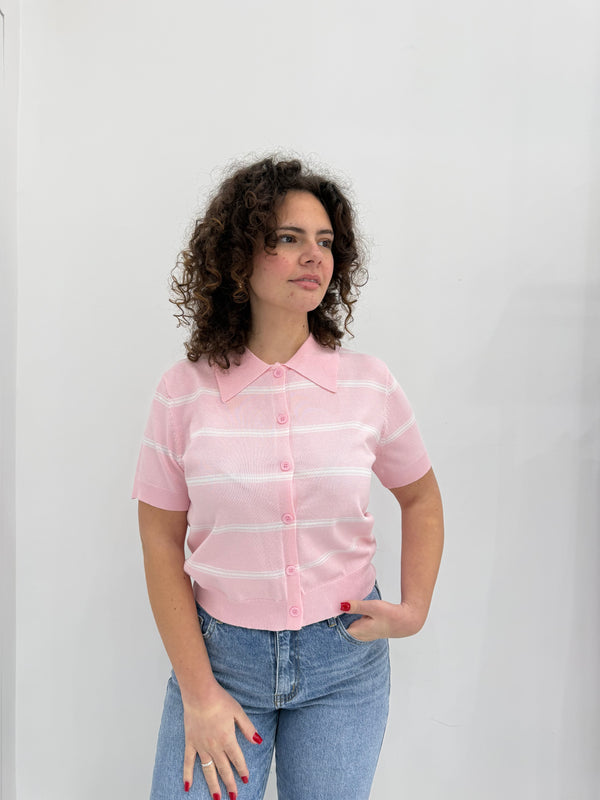 Polo a righe mezza manica