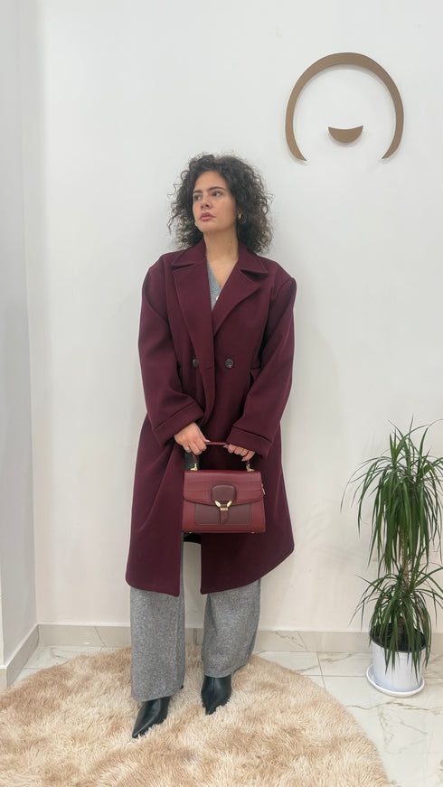 Cappotto lungo con revers classico