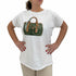T-shirt over con stampa bag
