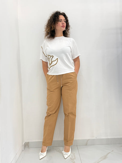 T-shirt laura biagiotti fiore lato