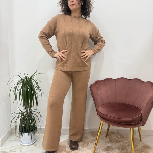 Coordinato intrecciato laminato