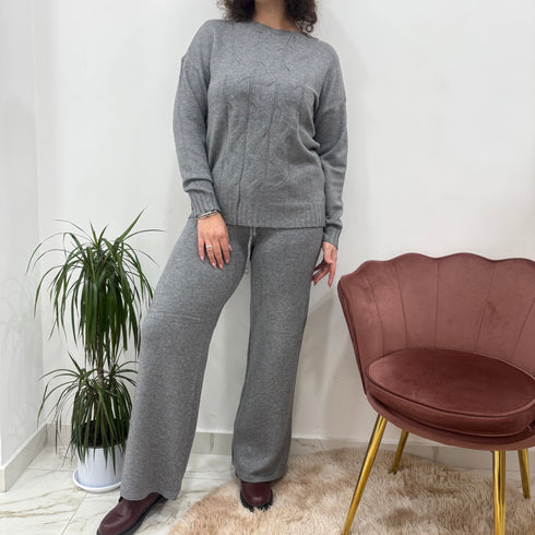 Coordinato intrecciato laminato