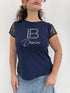 T-shirt laura biagiotti manica ricamata