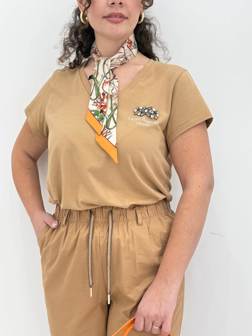 T-shirt laura biagiotti con swarovsky lato