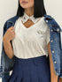 T-shirt laura biagiotti con swarovsky lato