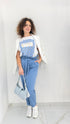 T-shirt over stampa pois