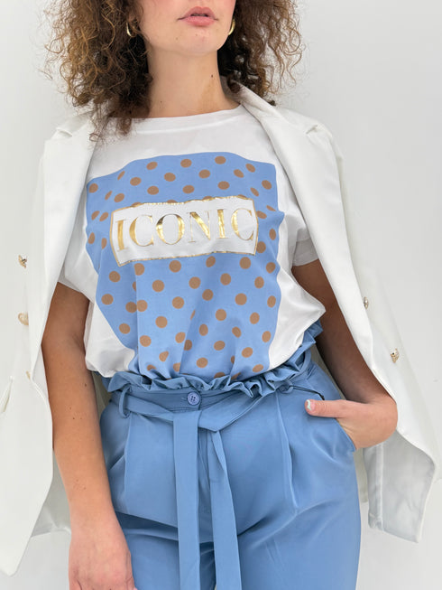 T-shirt over stampa pois