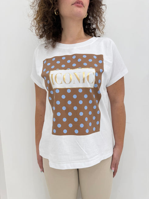 T-shirt over stampa pois
