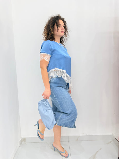 Gonna longuette denim