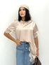 Maglia satin inserti pizzo