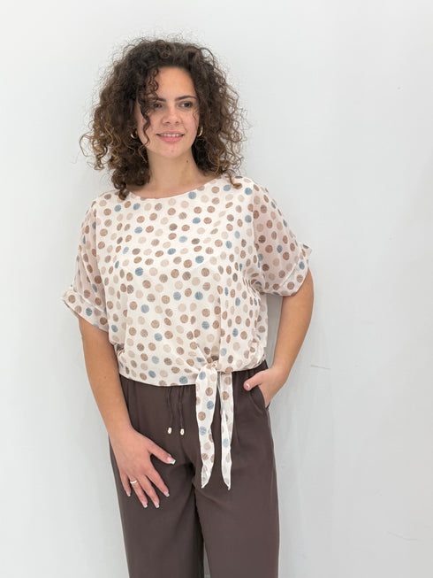 Blusa pois annodata