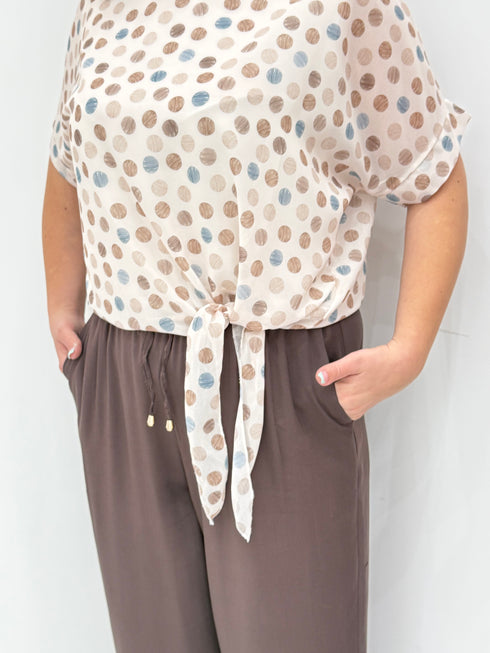 Blusa pois annodata