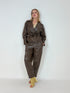 Pantalone ecopelle con elastico