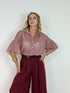 Camicia a Righe con Manica a Volant