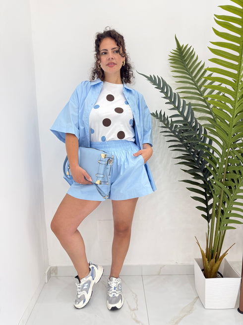 Completo Gabriella gucci Camicia Shorts con Elastico