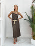 Abito Midi Scivolato in Satin