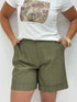 Bermuda in Cotone Leggero con Risvolto