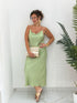 Abito Midi Scivolato in Satin