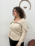 Cardigan con zip e collo gioiello