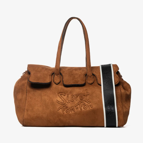Bags Monica Suede Tote L Secret Pon Pon
