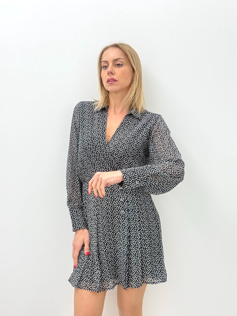 Abito con pieghe a pois Two Way