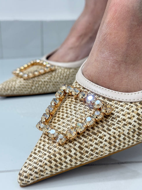 Décolleté rafia gioiello AnnaCi