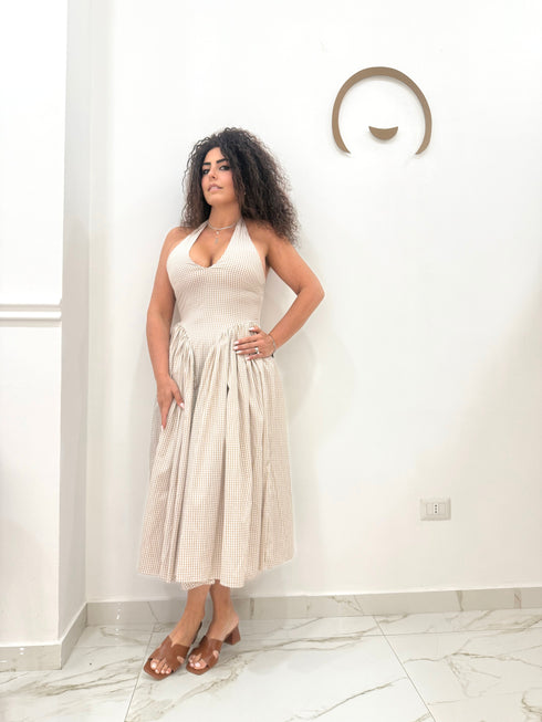 Abito cotone scollo a V AnnaCi