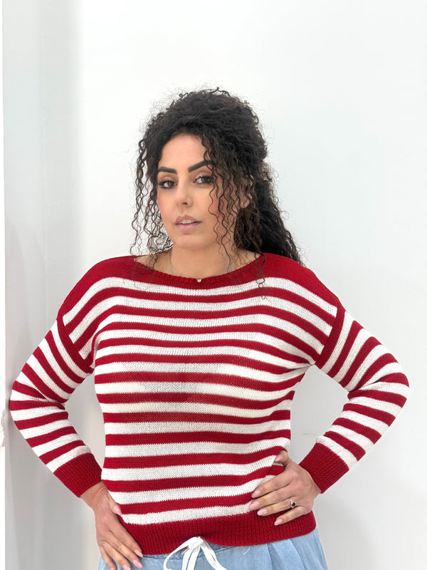 Maglioncino in filo a righe colors Blooma