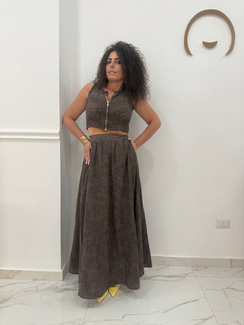 Coordinato top in zip AnnaCi