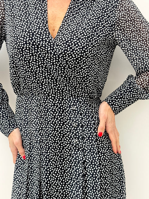 Abito con pieghe a pois Two Way