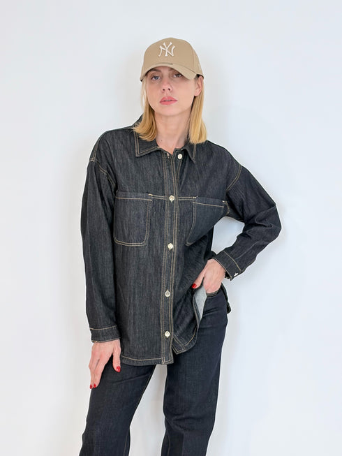 Camicia denim scuro Giulia Fontana
