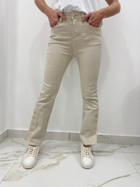 Jeans zampetta con bottoni Ad'Oro