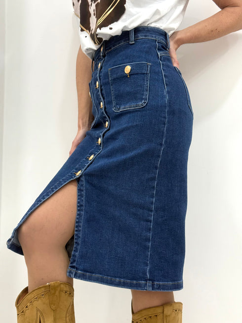 Gonna longuette denim AnnaCi