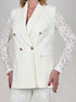 Tailleur bianco in pizzo