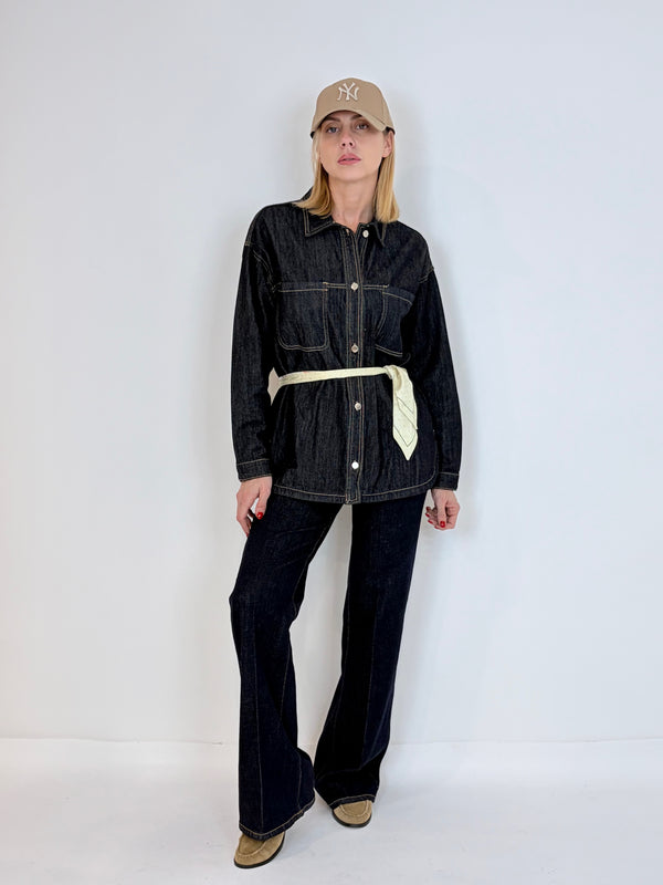 Camicia denim scuro Giulia Fontana