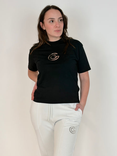 T-shirt logo argento gabriella gucci