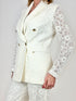 Tailleur bianco in pizzo