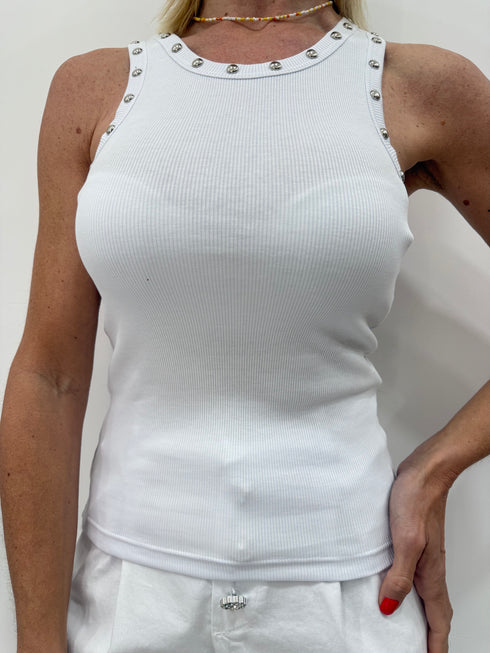 Canotta con borchie Two Way