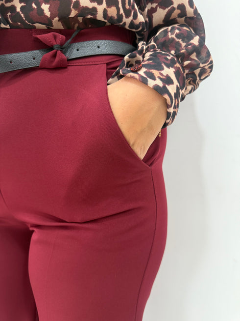 Pantalone palazzo con cinturino Blooma