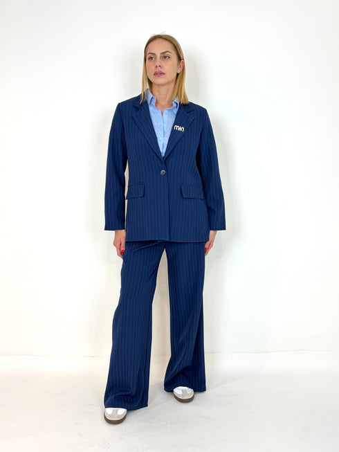 Completo gessato giacca over tenqs